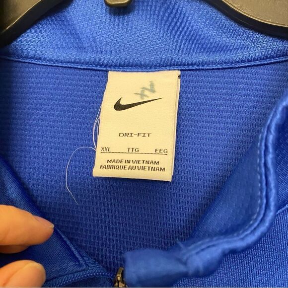 NIKE Dri-FIT mens GOLF lightweight Pullover Half Zip CK6076-480 Royal Blue XXL - Picture 4 of 8